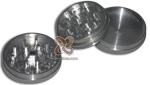 Three Piece Magnetic Herbal Grinder with Secret Stash Compartment