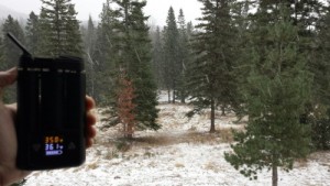 Mighty Vaporizer on a Winter Hike